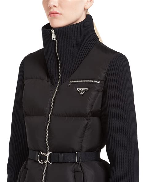 prada jacket womens puffer|Prada women's double breasted jackets.